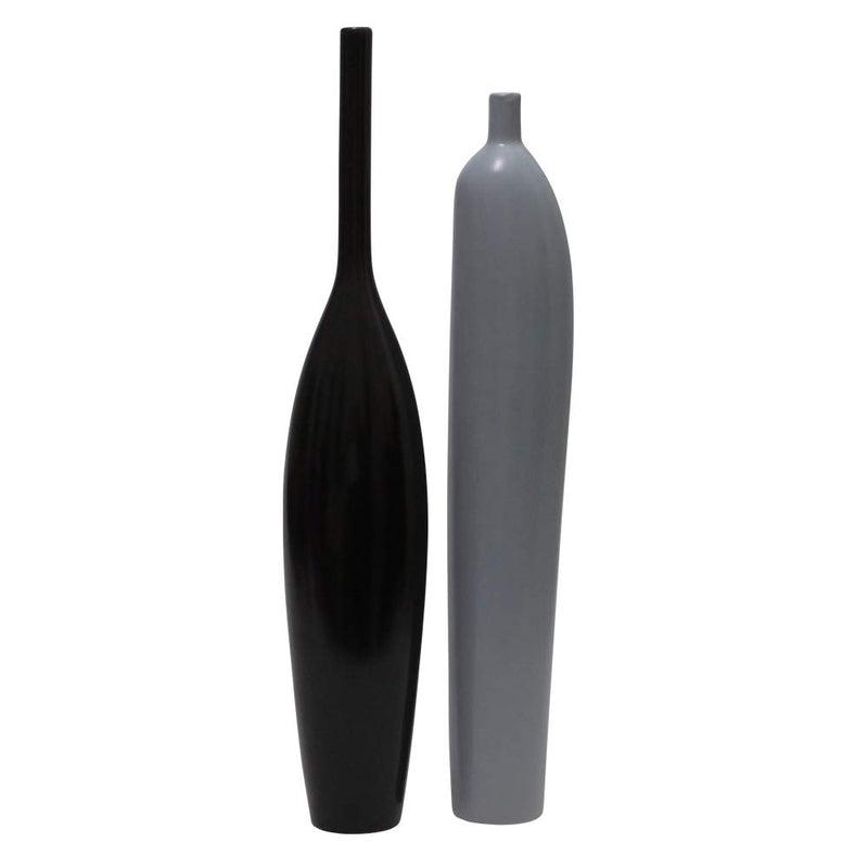 Eclante Bestie Sleek 2-pc Ceramic Decorative Vase Set | Unique and Modern