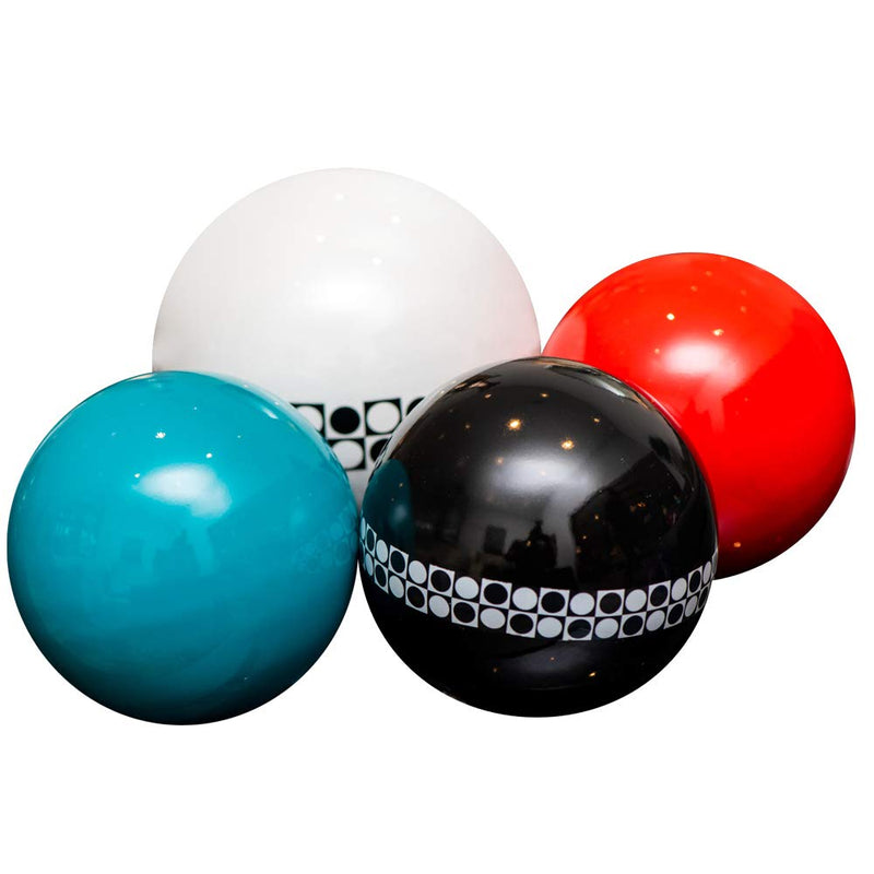 Eclante Decorative Sphere Sculpture | Black, White and Black Pattern