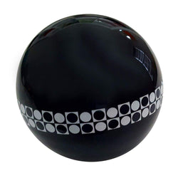 Eclante Decorative Sphere Sculpture | Black, White and Black Pattern