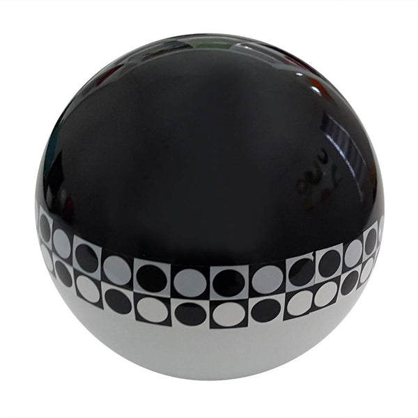 Eclante Decorative Sphere Sculpture | Black and White Patterned