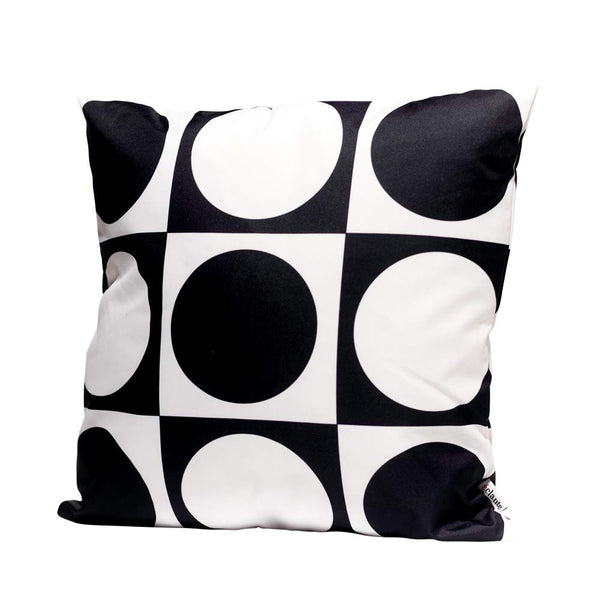 Eclante Gusto II Indoor Outdoor Throw Pillow | Black and White