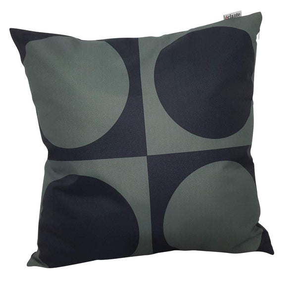 Eclante Gusto Indoor Outdoor Throw Pillow | Gray and Black