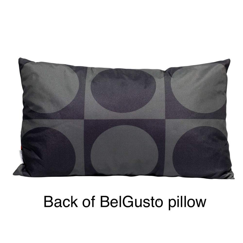 Eclante BelGusto Indoor Outdoor Throw Pillow | Gray, Black, Lemon and Red