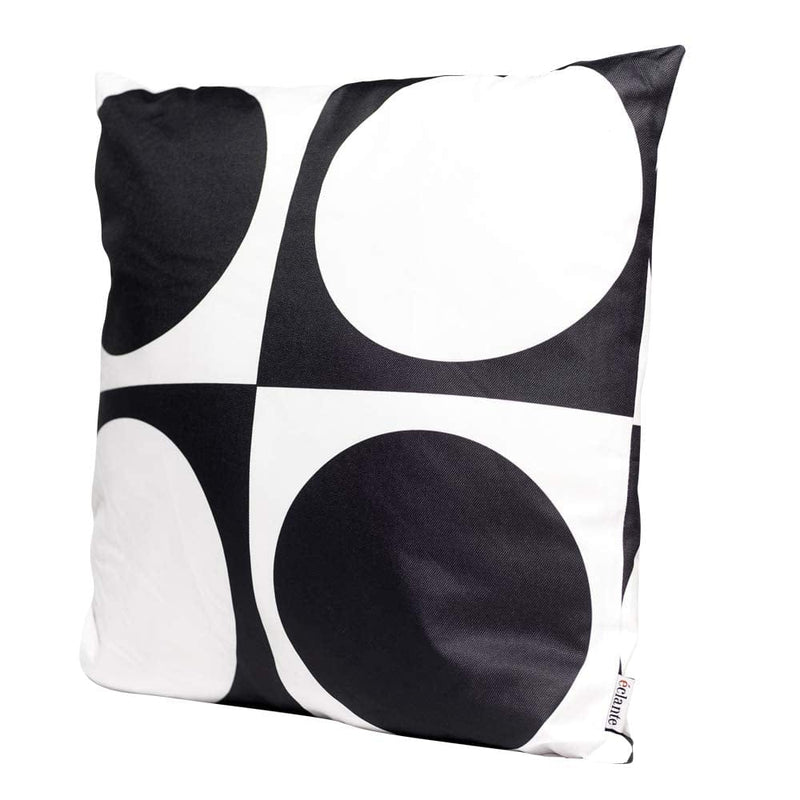 Eclante Gusto Indoor Outdoor Throw Pillow | Black and White