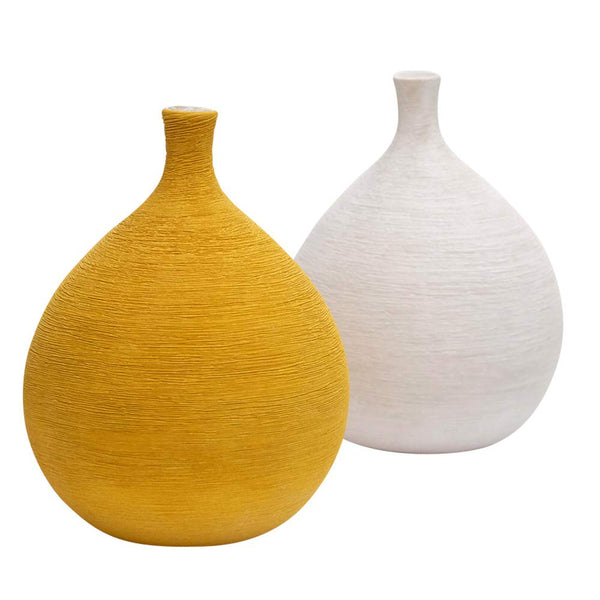 Eclante Periri Ceramic Vase Yellow Color