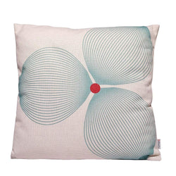 Eclante Estella Throw Pillow | Off White and Turquoise