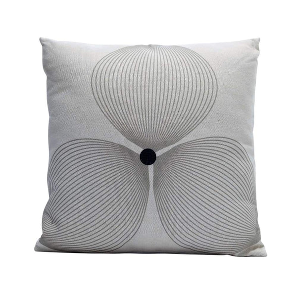 Eclante Estella Throw Pillow | Off White and Gray