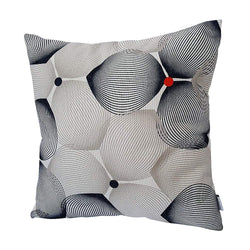 Eclante Efizzy Throw Pillow | Off White, Black and Gray