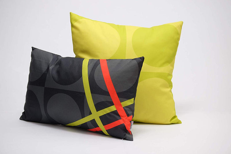 Eclante Gusto Indoor Outdoor Throw Pillow | Lime & Lemon Green