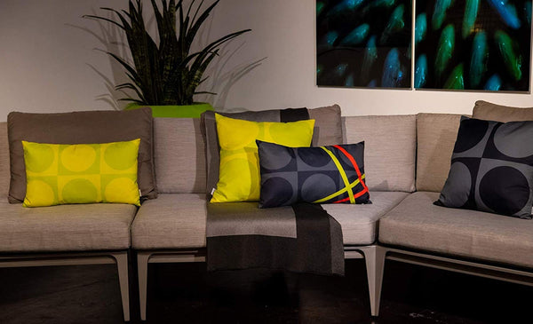 Eclante Gusto Indoor Outdoor Throw Pillow | Lime & Lemon Green