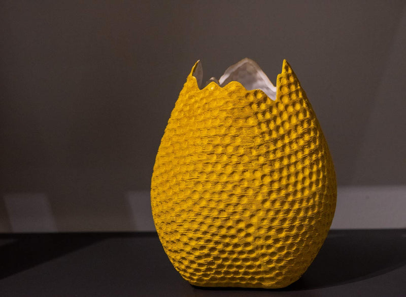 Eclante OVO Ceramic Decorative Vase Yellow Color