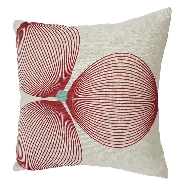 Eclante Estella Throw Pillow | Off White and Burgundy